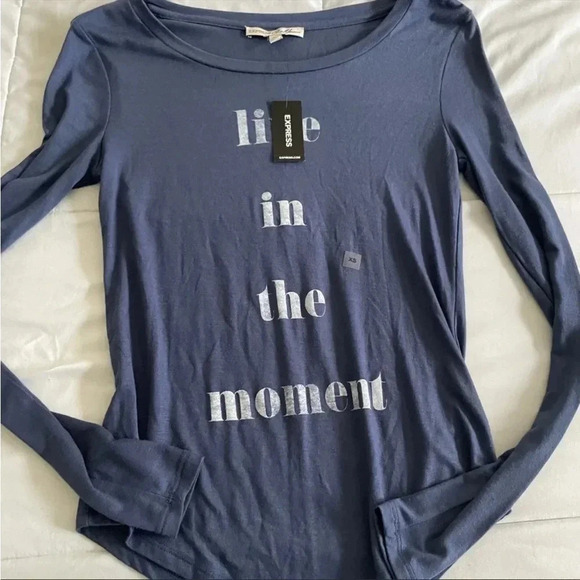 Express blue live in the moment tee - Picture 1 of 4